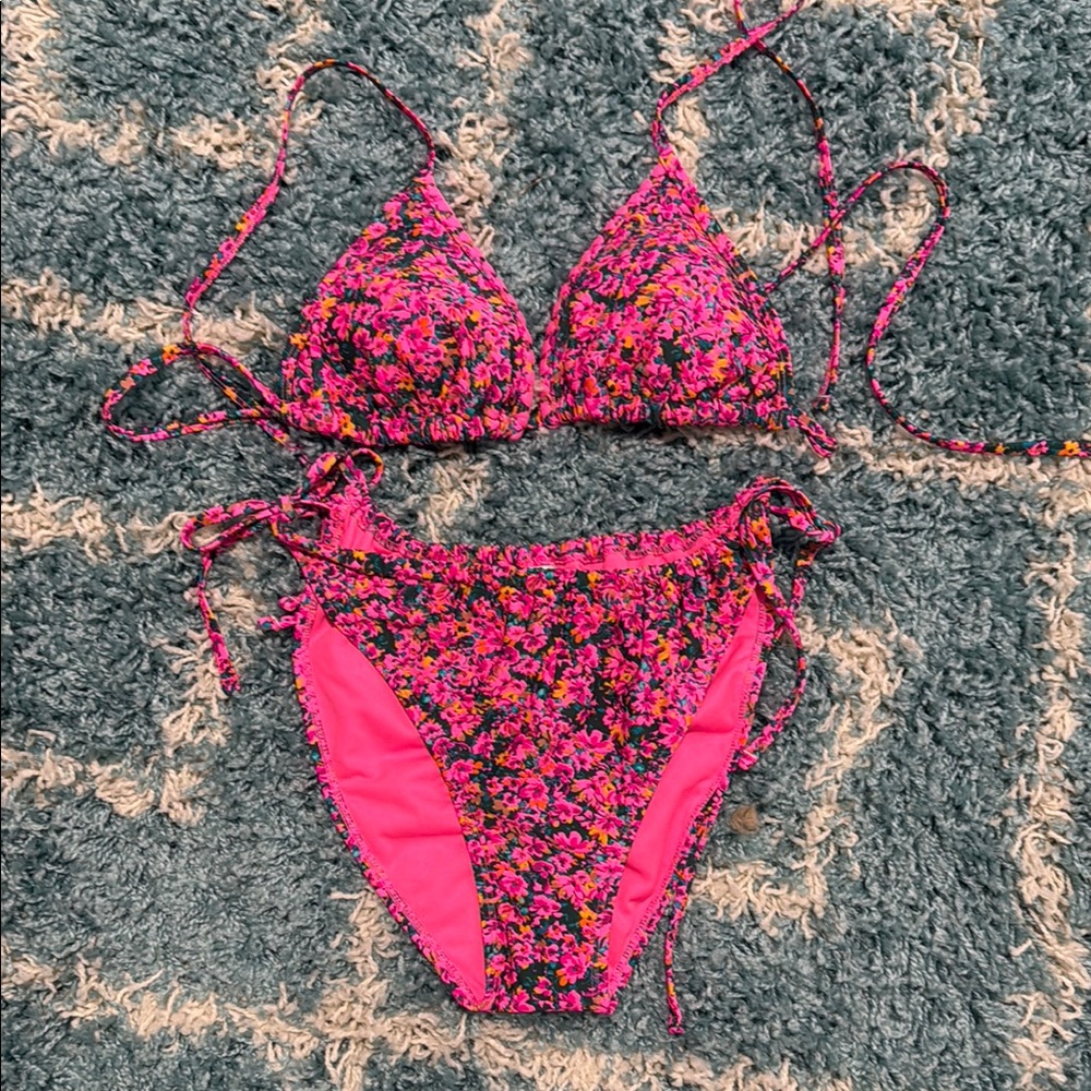 Floral Pink Bikini Set